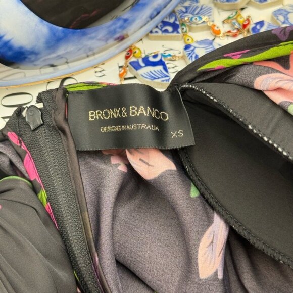 🆕 BRONX & BANCO 🧿 NWOT Bedouin Pink Lily Mini Dress, Tassel Tie, Sz XS US 2 - Picture 15 of 16